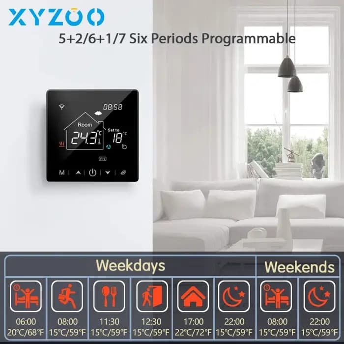 Tuya Thermostat WiFi chaudière électrique/eau/gaz chauffage au sol chaud régulateur de température thermorégulateur intelligent Alexa Google