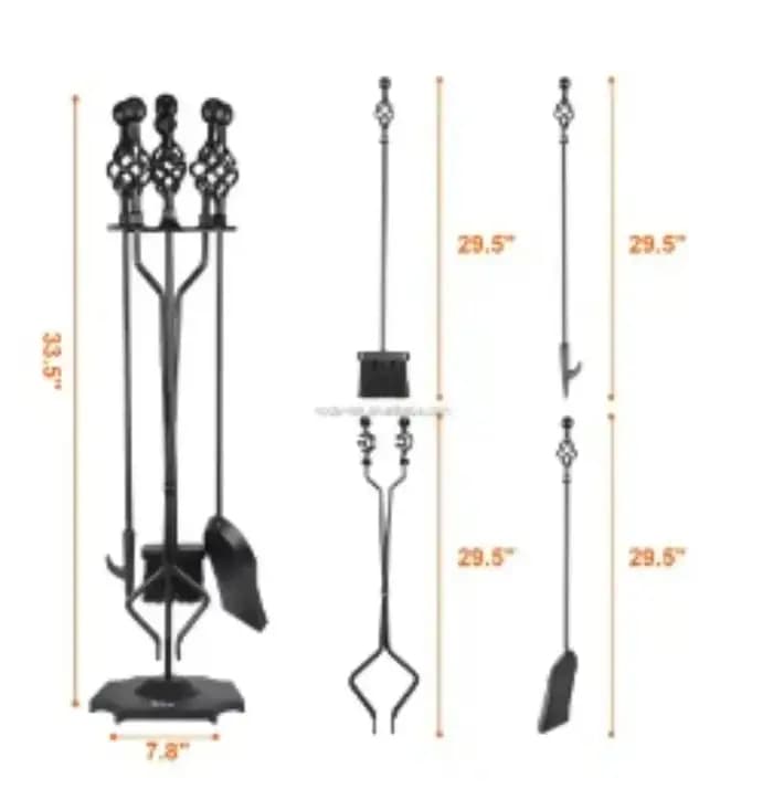 Kit d'accessoires de cheminée domestique Kit de cheminée en bois