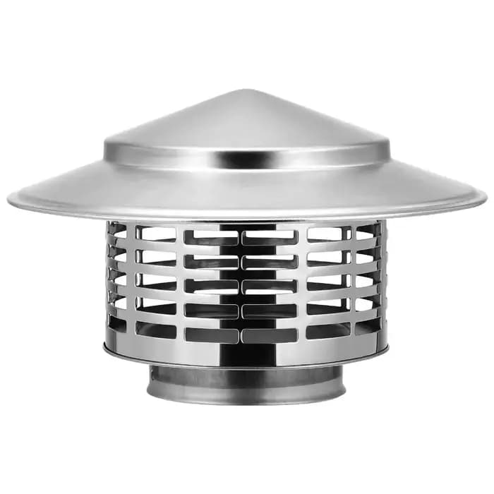 Bouchons de cheminée de cheminée en acier inoxydable, 75-200mm, tuyau d'échappement de fumée en form