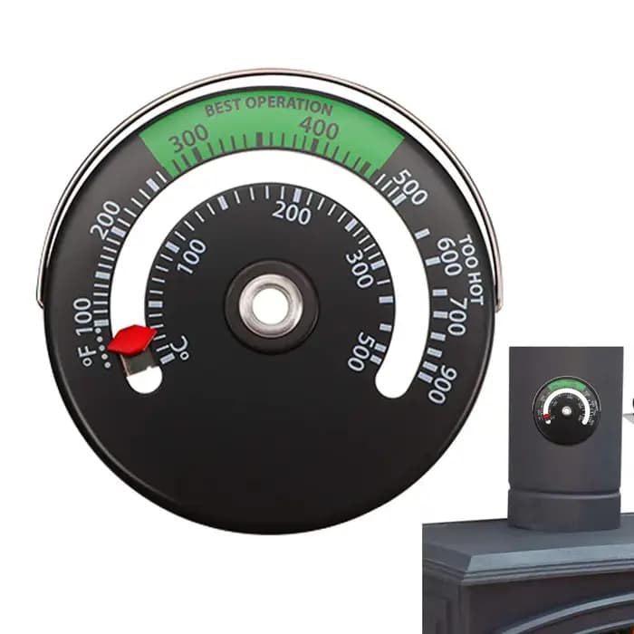 Thermomètre magnétique pour poêle à bois